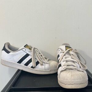 Adidas Superstar White with Black Stripes